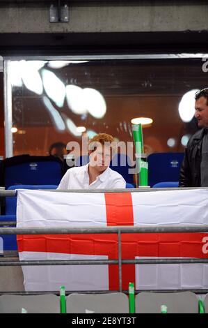 Le Prince Harry participe à la finale de la coupe du monde de rugby 2007 de l'IRB, Angleterre contre Afrique du Sud, au Stade de France à Saint-Denis près de Paris, France, le 20 octobre 2007. Photo de Gouhier-Morton-Taamallah/Cameleon/ABACAPRESS.COM Banque D'Images