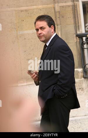 Le ministre du travail Xavier Bertrand arrive au palais de l'Elysée à Paris, en France, le 22 octobre 2007. Photo de Mousse/ABACAPRESS.COM Banque D'Images