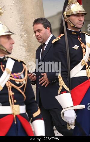 Le ministre du travail Xavier Bertrand arrive au palais de l'Elysée à Paris, en France, le 22 octobre 2007. Photo de Mousse/ABACAPRESS.COM Banque D'Images