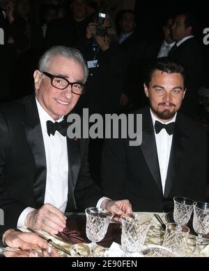 Le Directeur Martin Scorsese et Leonardo DiCaprio assistent au dîner après la cérémonie d'ouverture du 7ème Festival International du film de Marrakech à Marrakech, Maroc, le 7 décembre 2007. Photo de Denis Guignebourg/ABACAPRESS.COM Banque D'Images