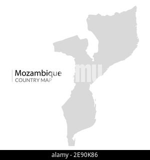 Carte vectorielle du Mozambique. Afrique mozambique pays zambie Illustration de Vecteur