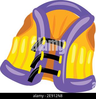 Gilet de protection pour la piscine, style dessin animé Illustration de Vecteur