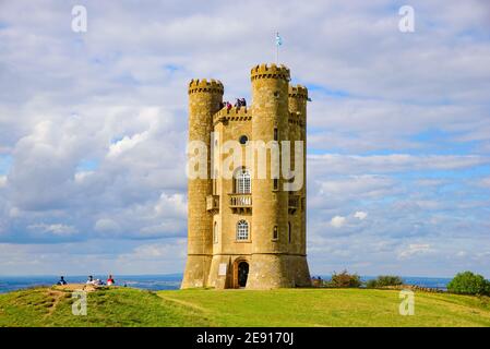 Broadway Tower dans le Worcestershire, région des Cotswolds, Angleterre, Royaume-Uni Banque D'Images