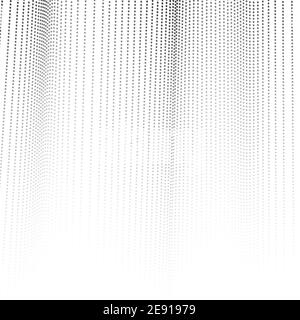 Motif moderne demi-ton. Taches grises, points, arrière-plan blanc. Lignes de soyage. Motif op art monochrome. Ondes aérées vectorielles. Concept technologique abstrait. EPS10 Illustration de Vecteur