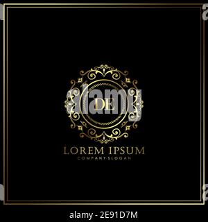 MODÈLE de logo de luxe de lettre initiale en vecteur pour restaurant, Royalty, Boutique, café, Hôtel, Heraldic, bijoux, mode et autres illustrations vectorielles Illustration de Vecteur