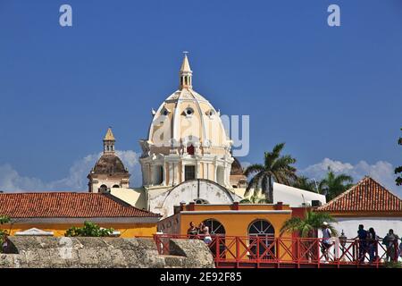 Parroquia San Pedro Claver, l'église de Cartagena, Colombie Banque D'Images