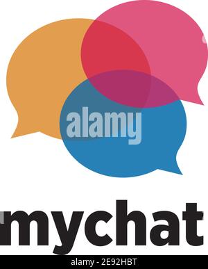 Illustration du modèle vectoriel de conception de chat à bulles colorées Illustration de Vecteur