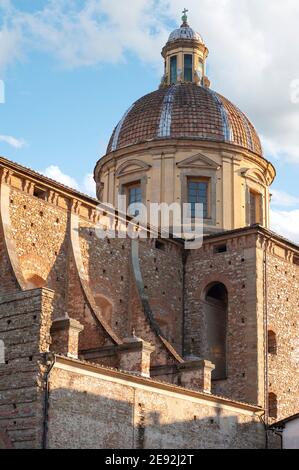 Florence, Italie - 2020, janvier 18 : l'église de San Frediano à Cestello, Florence. Détails sur le dôme. Banque D'Images