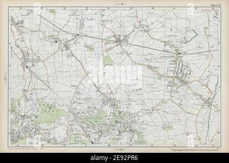 CHISLEHURST Eltham Mottingham Bromley Sidcup Foots Cray Catford. CARTE bacon 1906 Banque D'Images