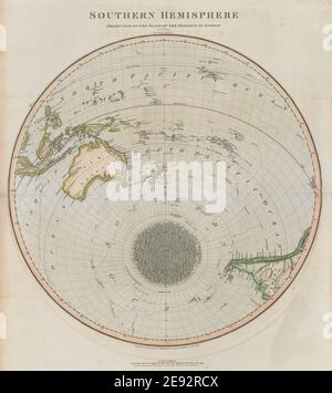 'Hémisphère sud sur l'avion de l'horizon de Londres' CARTE THOMSON 1817 Banque D'Images