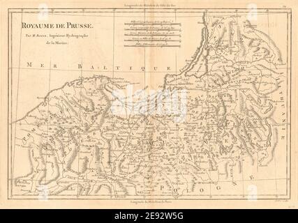 Royaume-Uni de Prusse. Royaume de Prusse. N Pologne et Kaliningrad. BONNE 1787 carte Banque D'Images