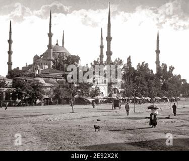 Photographie de la fin du XIXe siècle - Sainte-Sophie, mosquée Istanbul, Turquie Banque D'Images