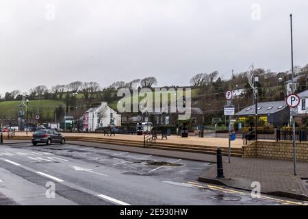 Bantry, West Cork, Irlande. 2 février 2021. Le centre-ville de Bantry était déserté ce matin. Bantry a l'un des plus grands nombres de cas de COVID-19 dans le comté de Cork. Crédit : AG News/Alay Live News Banque D'Images