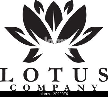 Modèle vectoriel de conception d'icône de logo de fleur de Lotus Illustration de Vecteur