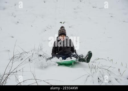 Chipping, Preston, Lancashire, Royaume-Uni. 2 février 2021. Une forte chute inattendue de neige à Chipping, près de Preston, Lancashire. Crédit : John Eveson/Alamy Live News Banque D'Images