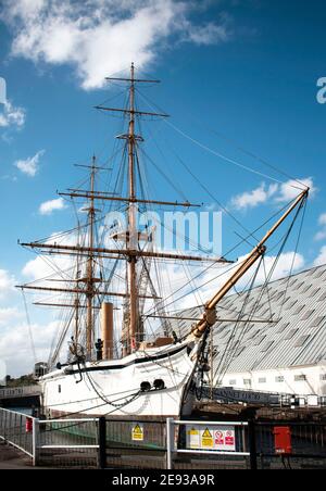 HMS Gannet au chantier naval de Chatham Banque D'Images