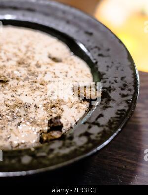 Soupe à la truffe dans un restaurant Banque D'Images