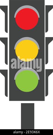 Icône de feu de circulation modèle Vector Design signal de feu de circulation - Icône vecteur Illustration de Vecteur