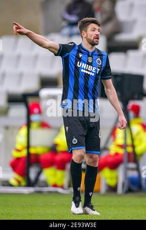 BRUGES, BELGIQUE - JANVIER 31 : Brandon Mechele du Club Brugge lors du match Pro League entre le Club Brugge et Standard Luik au stade Jan Breydel Banque D'Images