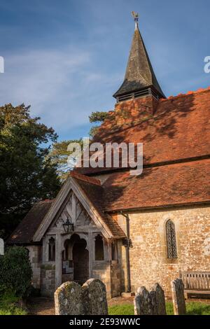 L'Église de Sainte-Croix, Bignor, West Sussex, Royaume-Uni Banque D'Images