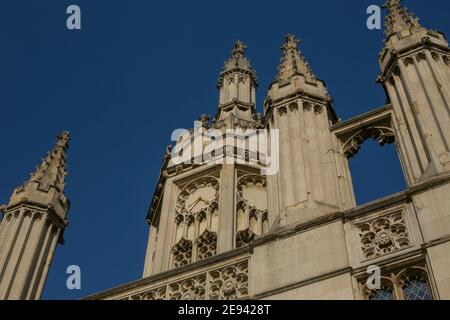 Porters Lodge, entrée au King's College de Cambridge, Angleterre, Royaume-Uni. Banque D'Images