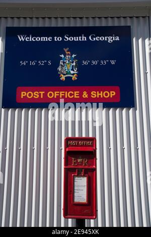 Le bureau de poste à Grytviken, sur l'île de Géorgie du Sud, en Antarctique Banque D'Images