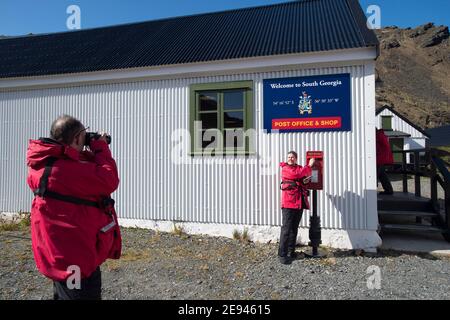 Le bureau de poste à Grytviken, sur l'île de Géorgie du Sud, en Antarctique Banque D'Images