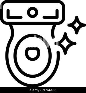 Icône nettoyer les toilettes. Outline Clean wc vector icône pour la conception de Web isolée sur fond blanc Illustration de Vecteur