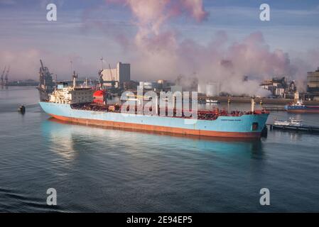 Europoort, ou Europort, est une zone du port de Rotterdam et de la zone industrielle adjacente aux pays-Bas, à l'embouchure du Rhin et de la Meuse Banque D'Images