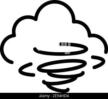 Icône Hurricane Cloud. Décrivez l'icône du vecteur de nuage d'ouragan pour la conception de sites Web isolée sur fond blanc Illustration de Vecteur