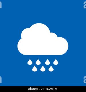 Symbole de météo, graphique de couleur moderne isolé sur fond bleu . Illustration de Vecteur