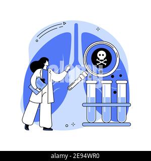 Illustration du vecteur de concept abstrait des infections des voies respiratoires inférieures. Illustration de Vecteur