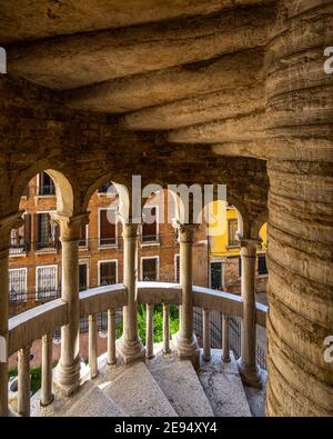 Le célèbre escalier en colimaçon du Palazzo Contarini del Bovolo, Venise, Italie Banque D'Images