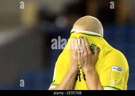 Londres, Royaume-Uni. 02 février 2021. Teemu Pukki de Norwich City semble abattu . EFL Skybet Championship Match, Millwall v Norwich City au Den à Londres le mardi 2 février 2021. Cette image ne peut être utilisée qu'à des fins éditoriales. Utilisation éditoriale uniquement, licence requise pour une utilisation commerciale. Aucune utilisation dans les Paris, les jeux ou les publications d'un seul club/ligue/joueur. photo par Steffan Bowen/Andrew Orchard sports photographie/Alay Live news crédit: Andrew Orchard sports photographie/Alay Live News Banque D'Images