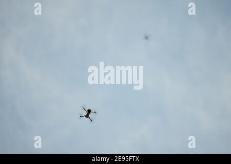 Chatelherault Country Park, Hamilton, Écosse, Royaume-Uni. 2019. Photo : des pilotes de drones professionnels volant des drones dans le parc régional de Chatelherault. Crédit : Colin Fisher/Alay Live News. Banque D'Images