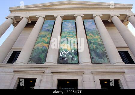 La première mondiale de l'exposition du peintre français Paul Cezanne en Provence à la Galerie nationale d'Art de Washington ouvre dimanche 29 janvier. Il marque le début de la célébration des réalisations de cet artiste en 2006, le centenaire de sa mort. Photo par Olivier Douliery/ABACAPRESS.COM Banque D'Images