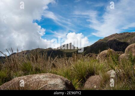 Environnement de montagne brésilien dans le parc national d'Itatiaia Banque D'Images