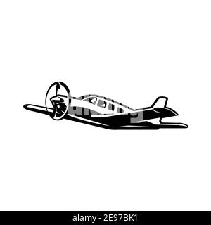 Avion privé, petite hélice, image vectorielle de petit avion isolée Illustration de Vecteur