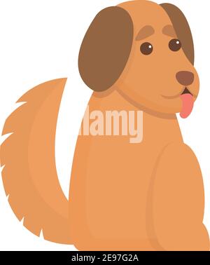 Icône de posture de chien ludique. Dessin animé de chien joueur pose icône vectorielle pour le web design isolé sur fond blanc Illustration de Vecteur