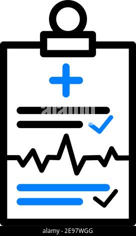 Diagnostic , santé, médical, patient, icône Rapport de diagnostic Illustration de Vecteur