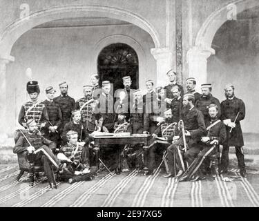 Photographie de la fin du XIXe siècle - British Army Regiment, Inde, 1860 Banque D'Images