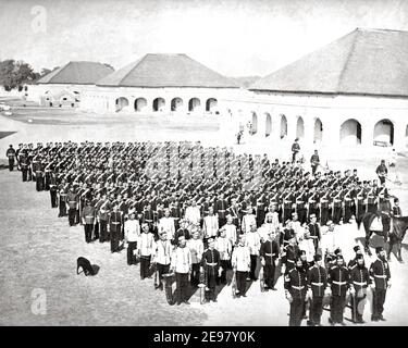 Photographie de la fin du XIXe siècle - 105e Régiment Inde, armée britannique. Banque D'Images