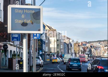 Cork, Irlande. 3 février 2021. COVID-19 des restrictions de niveau 5 sont toujours en vigueur en Irlande. Il y a eu 101 décès en Irlande hier en raison de la COVID-19, le plus grand nombre de décès depuis le début de la pandémie. Crédit : AG News/Alay Live News Banque D'Images