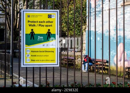 Cork, Irlande. 3 février 2021. COVID-19 des restrictions de niveau 5 sont toujours en vigueur en Irlande. Il y a eu 101 décès en Irlande hier en raison de la COVID-19, le plus grand nombre de décès depuis le début de la pandémie. Crédit : AG News/Alay Live News Banque D'Images