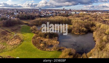 River Avon, Motherwell, South Lanarkshire, Écosse, Royaume-Uni Banque D'Images