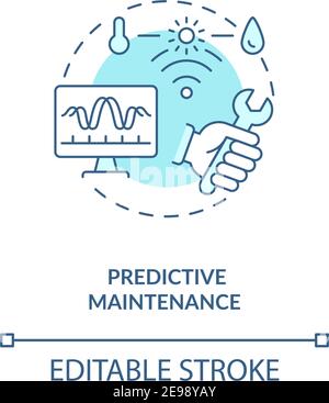 Icône de concept de maintenance prédictive Illustration de Vecteur