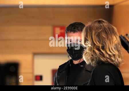 Antonio Banderas (L) et Maria Casado participent à la 35e conférence de presse des Goya Awards à la Cinema Academy le 02 février 2020 à Madrid, Espagne.photo par AlterPhotos/ItahisaHernandez/ABACAPRESS.COM Banque D'Images