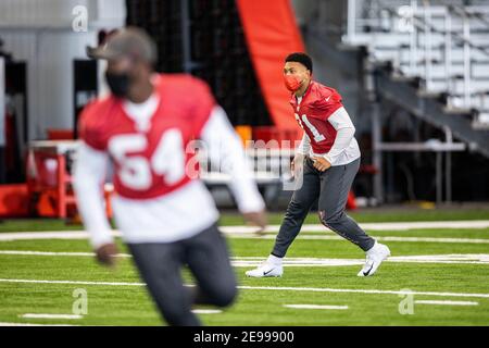 Tampa, États-Unis. 02 février 2021. Tampa Bay Buccaneers safety Antoine Winfield Jr. Pendant l'entraînement de football de la NFL, vu ici dans une image publiée par la NFL, le mardi 2 février 2021 à Tampa, Floride, les Buccaneers affronteront les Kansas City Chiefs dans le Super Bowl 55. (Tori Richman/Tampa Bay Buccaneers via AP/Sipa USA) **usage crédit-éditorial obligatoire seulement** crédit: SIPA USA/Alay Live News Banque D'Images