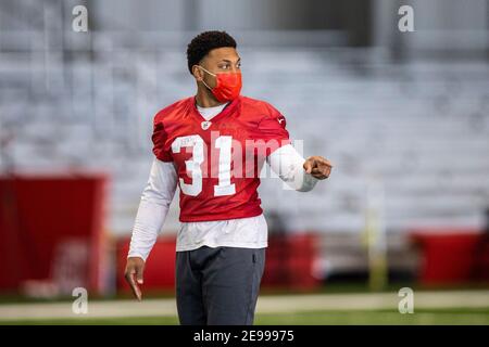 Tampa, États-Unis. 02 février 2021. Tampa Bay Buccaneers safety Antoine Winfield Jr. Pendant l'entraînement de football de la NFL, vu ici dans une image publiée par la NFL, le mardi 2 février 2021 à Tampa, Floride, les Buccaneers affronteront les Kansas City Chiefs dans le Super Bowl 55. (Tori Richman/Tampa Bay Buccaneers via AP/Sipa USA) **usage crédit-éditorial obligatoire seulement** crédit: SIPA USA/Alay Live News Banque D'Images