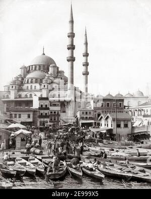 Photographie de la fin du XIXe siècle - Waterfront et Sainte-Sophie, Istanbul, Turquie Banque D'Images